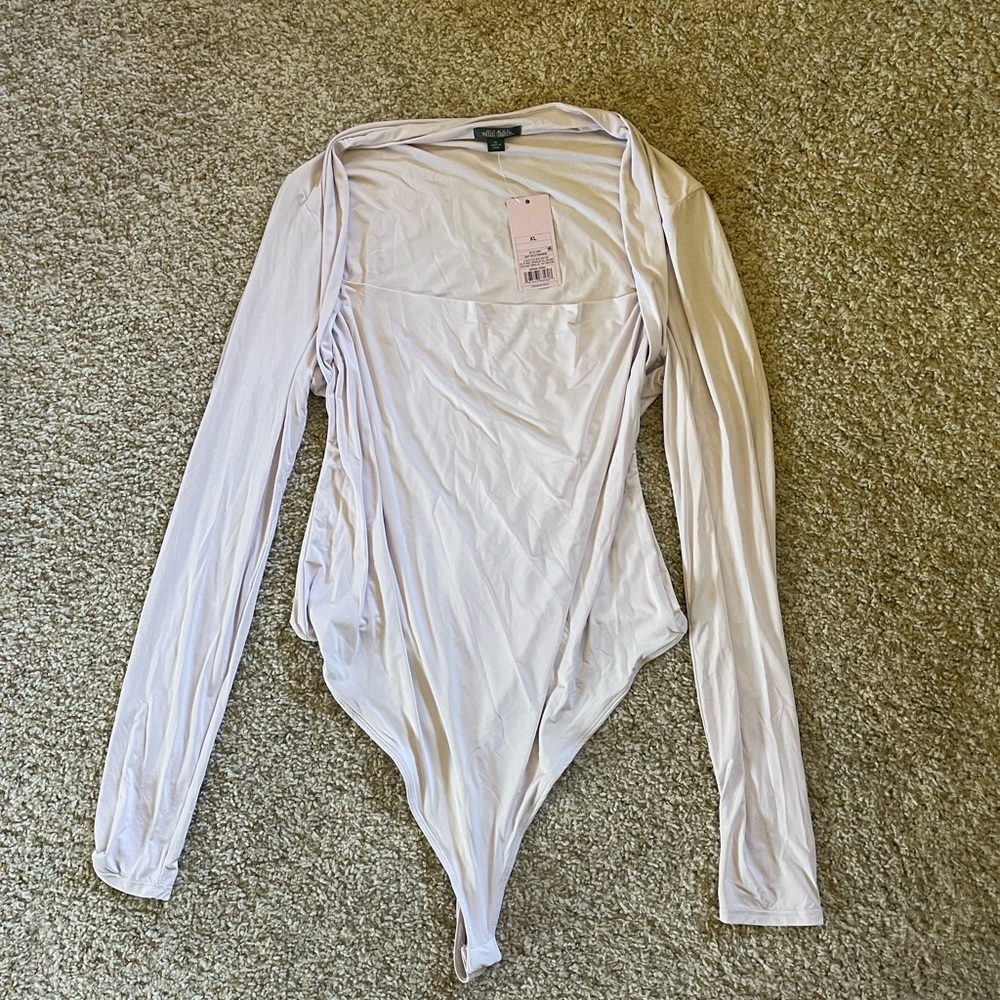 Wild Fable Light Pink Long Sleeve Bodysuit